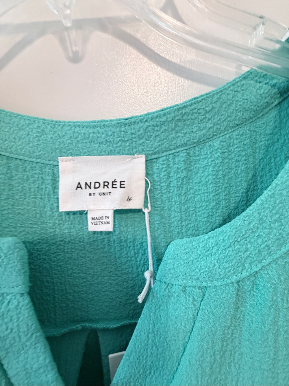 ANDREE BY UNIT Teal Ruffle Sleeve Blouse - Picture 4 of 7